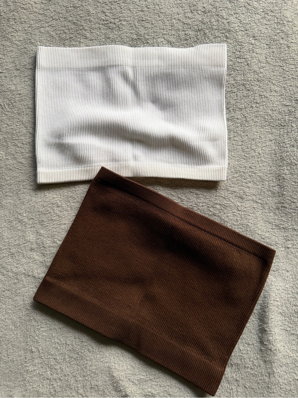 Women’s Ribbed tops– White & Brown